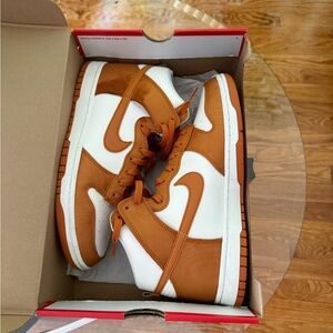 Nike Dunk High in Orange and White